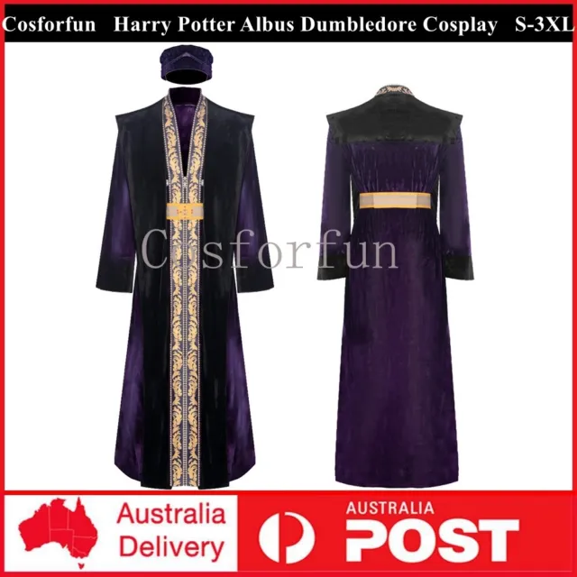 Deluxe Harry Potter Albus Dumbledore Principal Magician Cosplay Costume Outfits