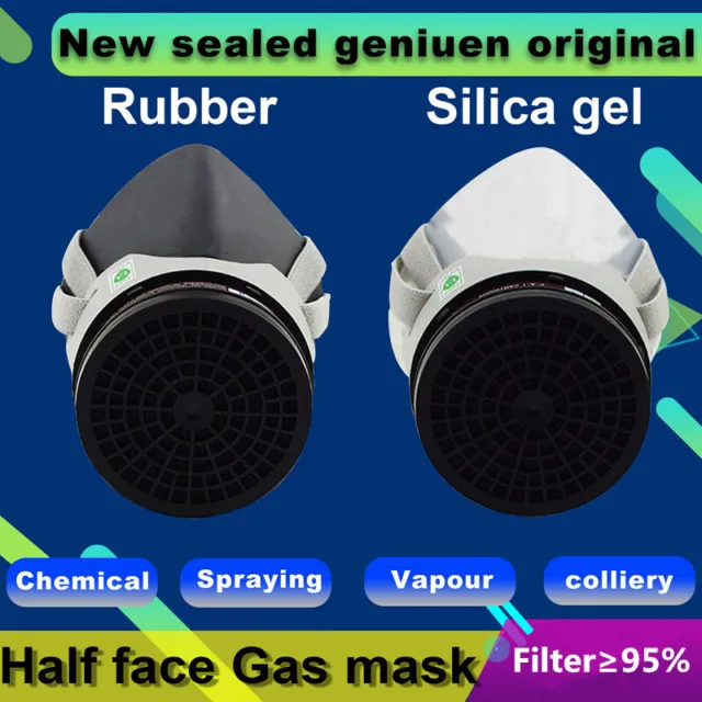 Safety Gas Mask Half Face Respirator For Painting Spraying Facepiece 95% Filter