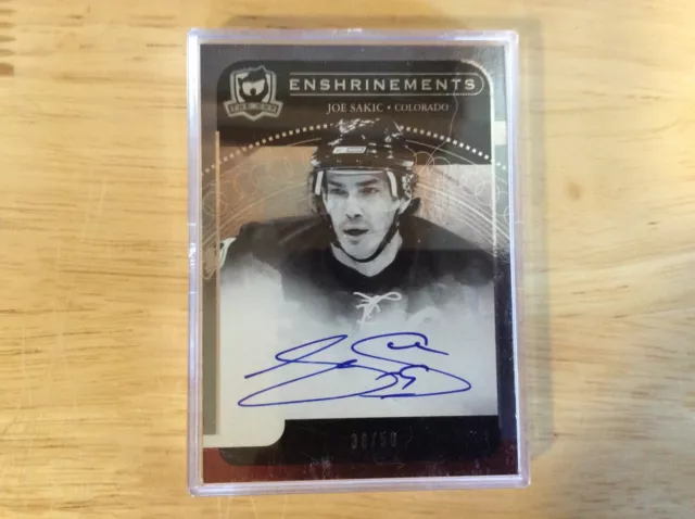 2011/12 UD The Cup Enshrinements Joe Sakic Autograph 36/50 Mint - Look