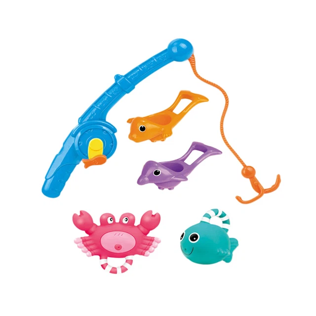 5 pz gioco di pesce bambino bagno magnetico pesca bagno estate giocattolo ad acqua