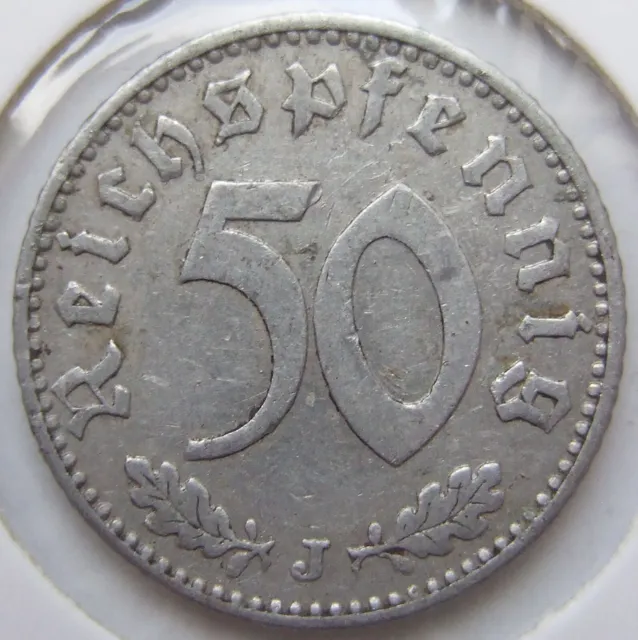 Münze Deutsches Reich 50 Reichspfennig 1943 J in Sehr schön