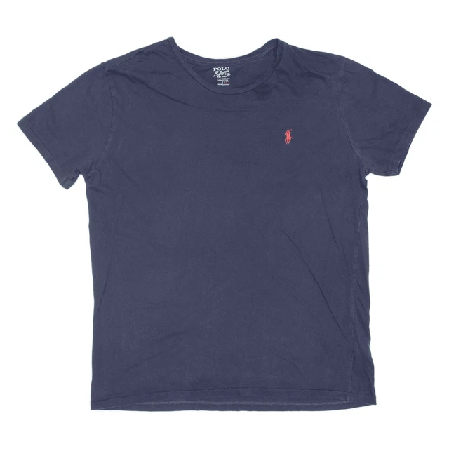 Polo RALPH LAUREN blu manica corta uomo XL