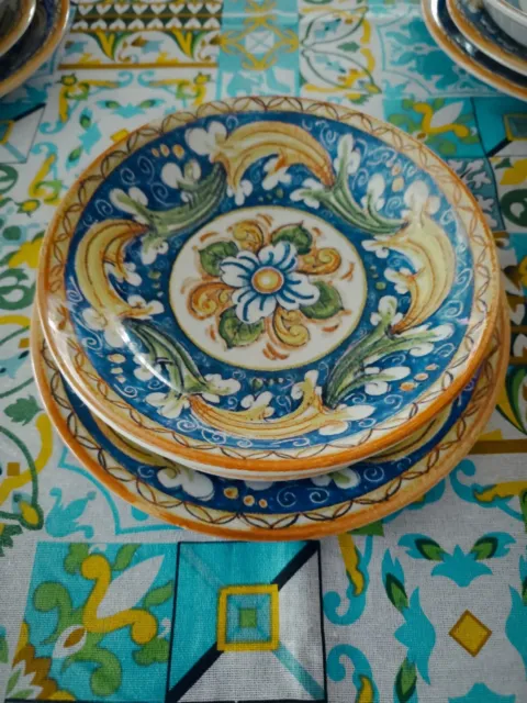 Set Servizio Di Piatti Per La Tavola In Ceramica Decorato Pezzi 18 Da 6 Persone