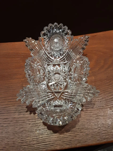Exceptional Unusual Vintage American Brilliant Cut Bowl " Cut To Peices " 6