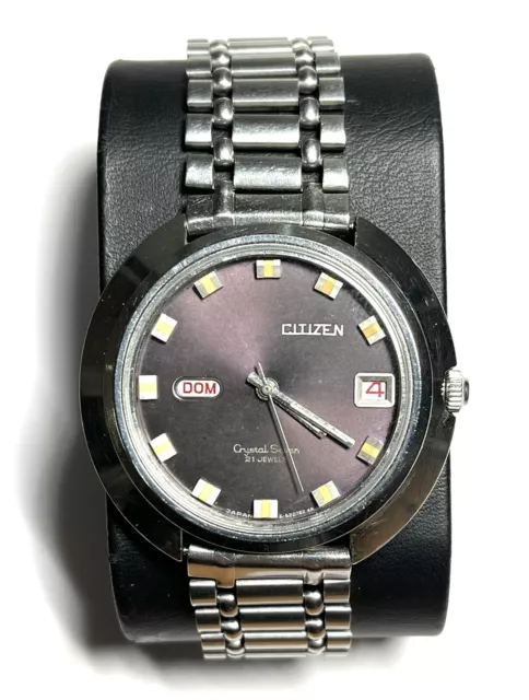 Raro Orologio CITIZEN CRYSTAL SEVEN 61-5013 IN Molto Stato Modello " UFO Jumbo