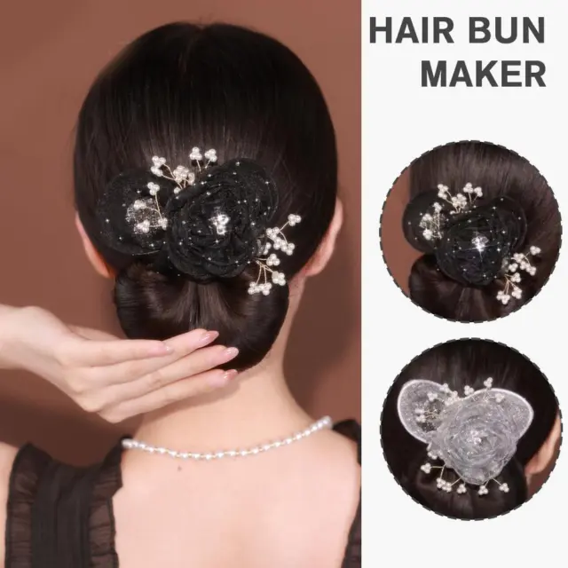Non-slip Flower Hair Clip Cloth Lazy Hair Curler Hair Bun Maker Women Girls