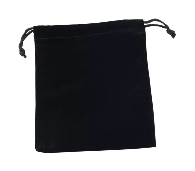 Pack Of 24 Rectangle Drawstring Black Velvet Pouches Jewellery Cosmetic Gift Bag