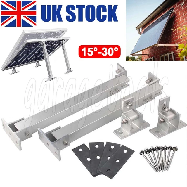ADJUSTABLE SOLAR PANEL Tilt Mount Brackets Roof Flat Surface Mounting ...