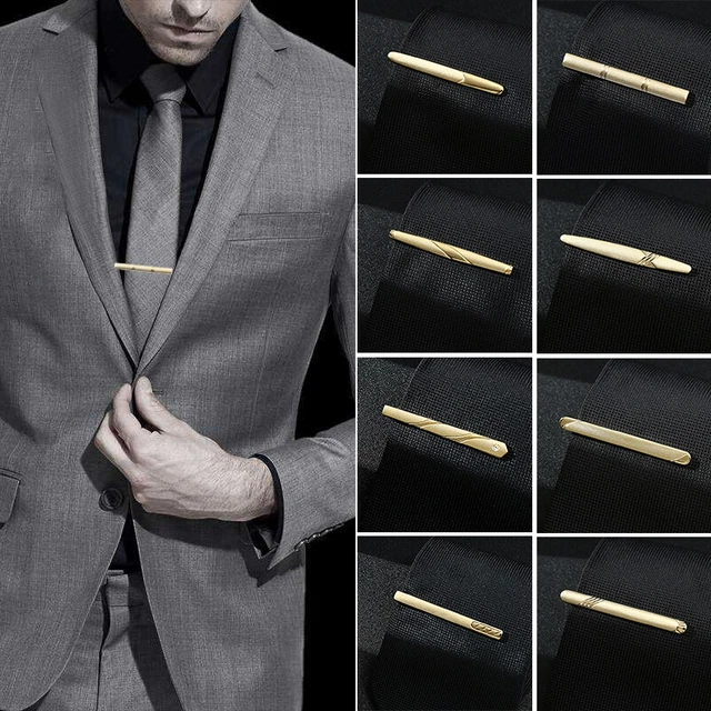 Tie Clip For Men Classic Tie Clips Alloy Tie Bar Enamel Tie Collar Pin Busine ❀