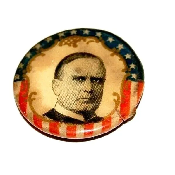 1900 WILLIAM MCKINLEY 7/8" campaign pin pinback button political president