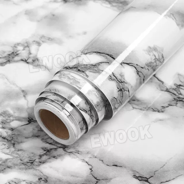 10M Marble Wall Sticker Decor Roll Wallpaper Self Adhesive Contact Paper PVC