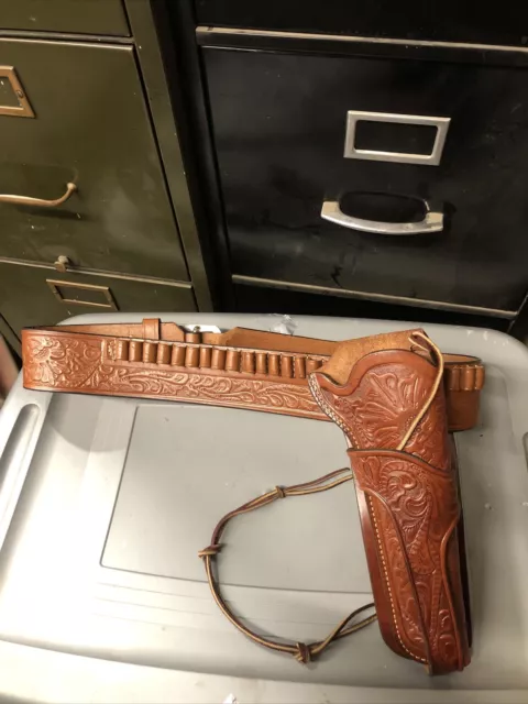 USED FANCY COWBOY Style Pistol Belt And Holster $35.00 - PicClick