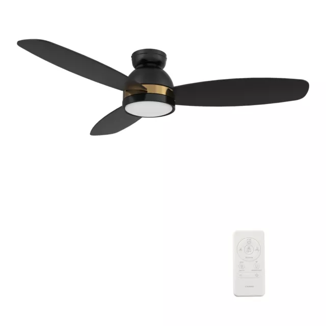 SMAAIR 52in Flush Mount Smart Ceiling Fan with Dimmable Light and Remote