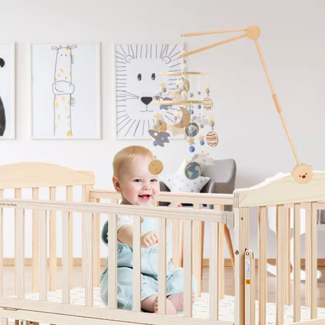 Baby Crib Mobile Arm Wooden Crib Mobile Holder Non-Slip Crib Mobile Bed DrpdZ 3