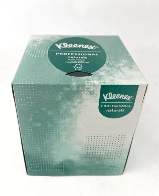 2x Boxes of Kleenex Naturals Facial Tissue, 2-Ply, White, 90 Sheets/Box (21272) 2