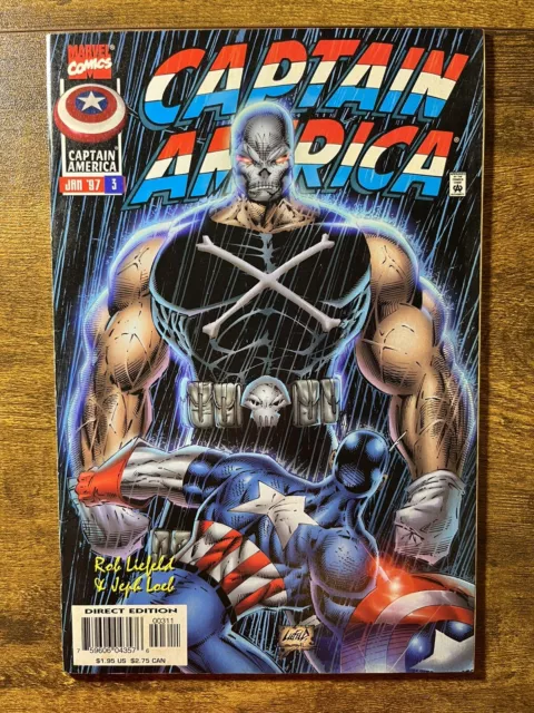 Captain America 3 Crossbones Rob Liefeld Story & Cover Marvel Comics 1997