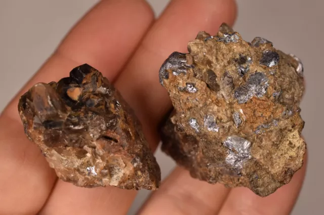 2 *AUSTRALIAN MOLYBDENITE* Specimens 3-4cm 68g In Quartz Rough Kingsgate NSW
