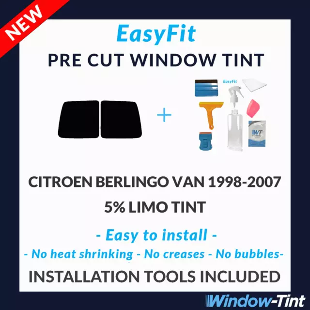 EasyFit Static Pre Cut Tint & Tools For Citroen Berlingo Van 98-07 5% Limo Rear