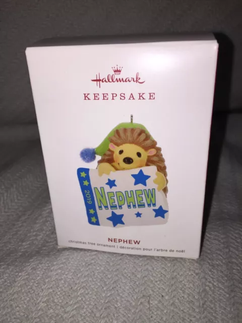 NEW 2019 Hallmark Keepsake "Nephew" Hedgehog Christmas Tree Ornament Year Dated