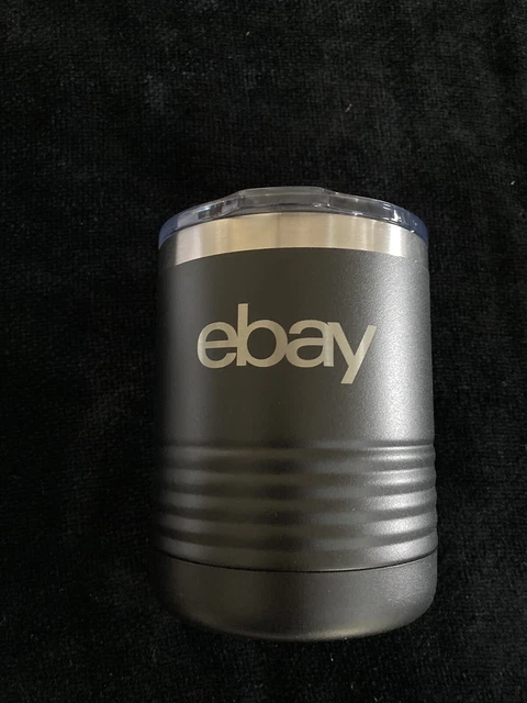 eBay Branded Drink Cup Polar Camel Black Double Walled Ringneck 10 Ounce Tumbler