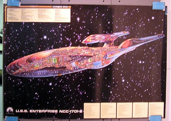 1701 E - Querschnitt Kunstdruck - Star Trek cutaway limited Edition new 70x100