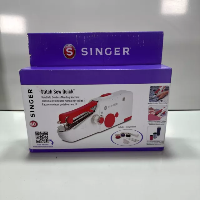 SINGER -TRAVEL Stitch Sew Quick MINI Sewing Machine -Crafts -Scrapbooking Card