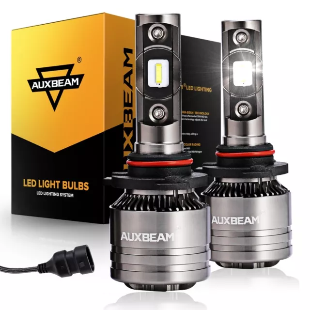 Auxbeam 9005 HB3 LED Headlight Bulbs Conversion Kit High Beam White 6500K Bright