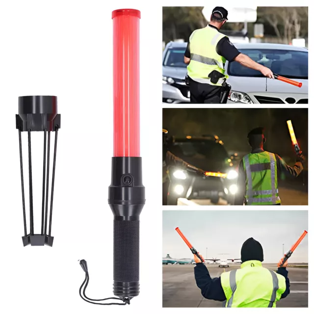 Traffic Flashlight Led Lamp Torch Lantern Traffic Wand Equipment By D Battery