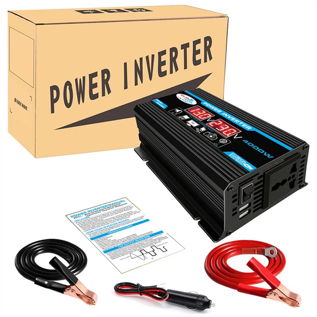 4000W Onduleur 12V 220V convertisseur numérique Adaptateur voiture Camion PL VL