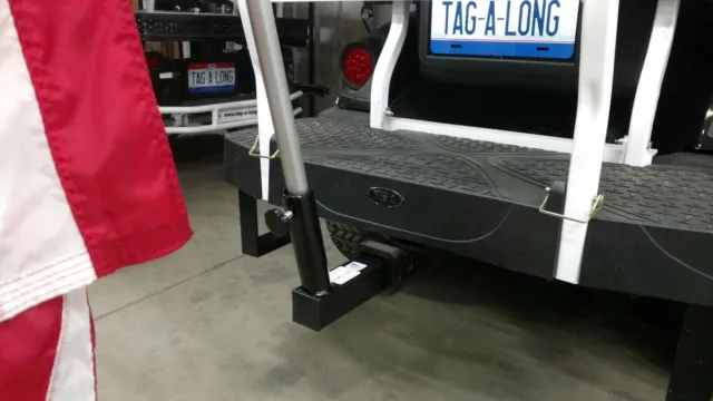 Golf Cart rear single flag pole holder fits 2" receiver