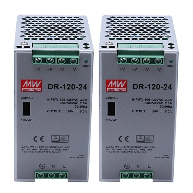 2X-120-24 120W Industrial Rail Power Supply 24V 5A Switching Power Supply S5C2