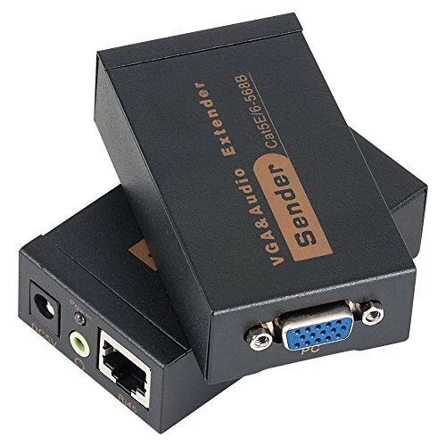 Jaremite VGA Over Ethernet VGA Extender to Cat5e Cat6 Ethernet Cable VGA Tran...