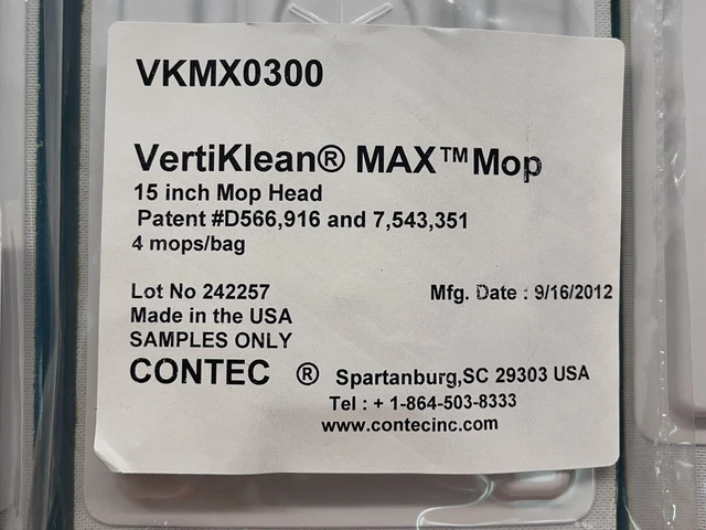CONTEC VertiKlean MAX 15” mop heads (4)