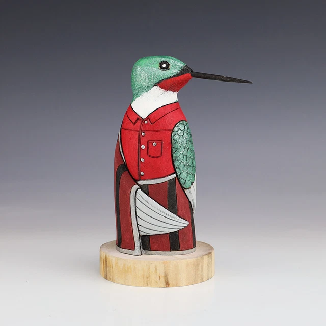 Native American Navajo Folk Art Hummingbird By Orleen & Ray Lansing