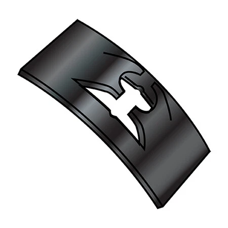 ZORO SELECT 210162 Spring Nut, C7000-832-4 Flat Steel, Black Phosphate, PK4000