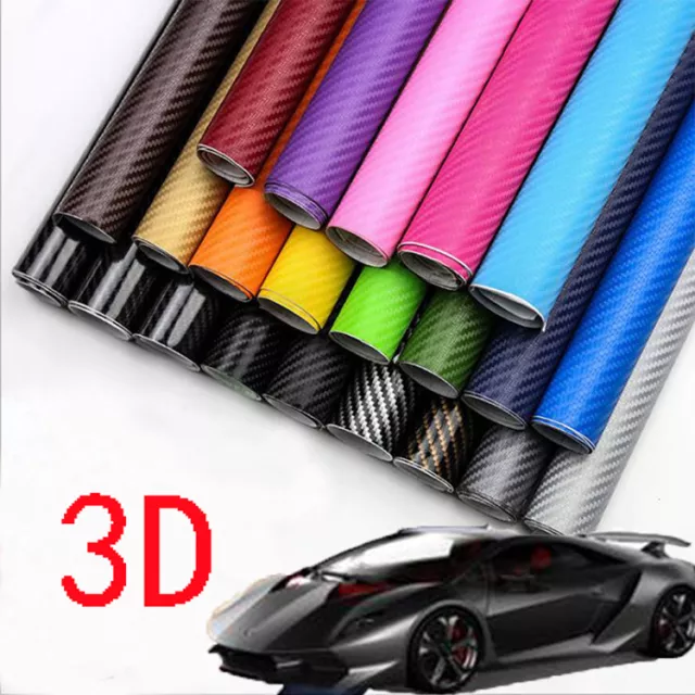 Car Auto DIY Carbon Fiber Matte Vinyl Film 3D Wrap Sheet Roll Film Sticker Decal