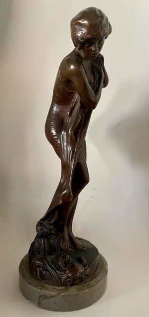 La Jeune Femme Et Le Crabe , Sculpture En Bronze