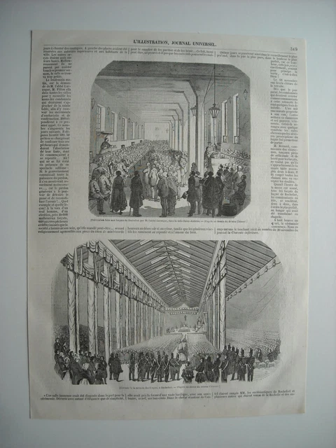 Gravure 1846. Retraite Religieuse Bagne De Rochefort. Cloture Retraite Forcats..