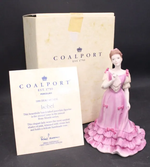 COALPORT Beau Monde Of The Year 1998 ISOBEL Matte Porcelain Figure 15cm - S55