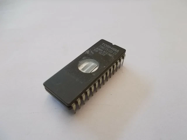 Texas Instruments TMS27C512JL UV-EPROM – 512K (64Kx8) Erasable Memory IC – 28-Pin DIP