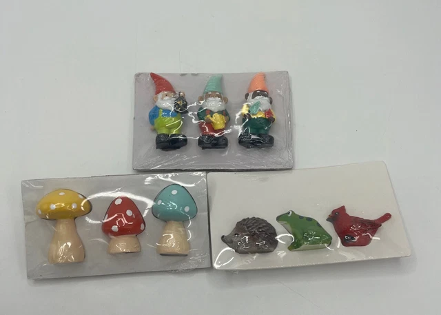 Target Bullseye Playground Figures 2023 Gnomes, Mushrooms, Frog, Hedgehog, Bird