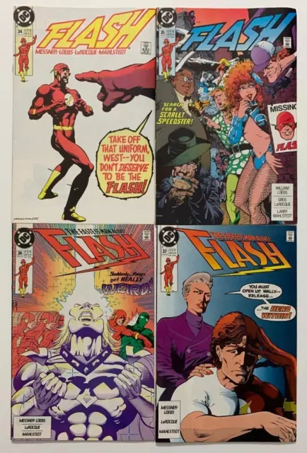 Flash #34 to #37 (DC 1990) 4 x FN+ issues