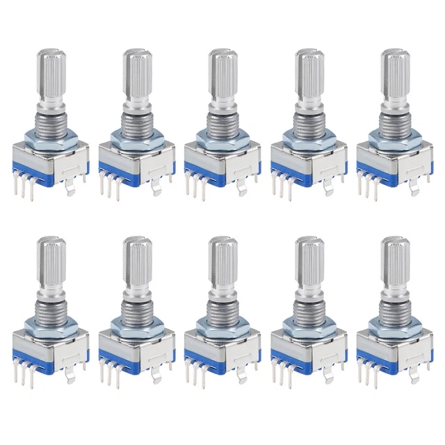 360 DEGREE ROTARY Encoder Code Switch Potentiometer EC11 7 Pins 15mm ...