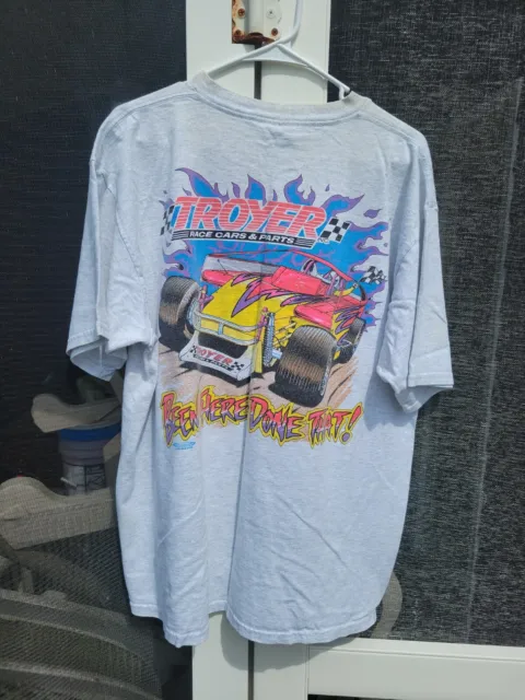 Vintage Dirt Series Nascar Troyer Race Cars Racing Tee T Shirt Modified XL