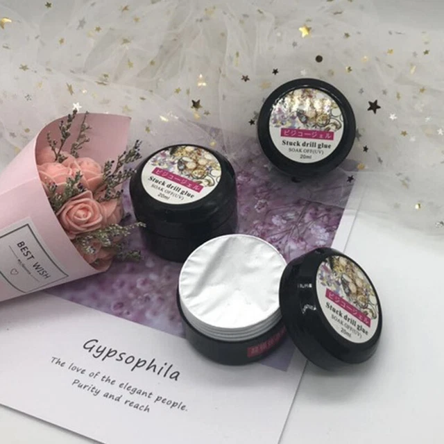1 bottiglia super appiccicosa 8 ml gel UV smalto colla cristallo cristalli trasparenti
