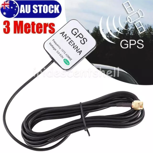 GPS Antenna SMA Plug Active Aerial Extension Cable for Navigation Head Unit AUS