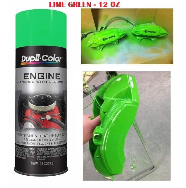 LIME GREEN COATING Spray Can Brake Caliper Engine Custom Ceramic Paint