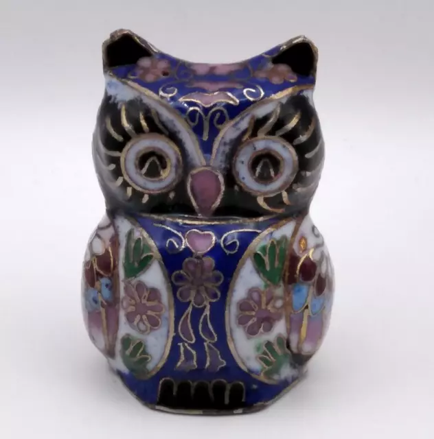 Vintage Cloisonne Owl Figurine  - Too sweet