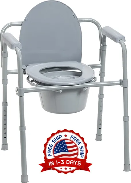 Sila De Wc Y Ducha Con Cubo Orinal Inodoro Altura Regulable Asiento Médicos