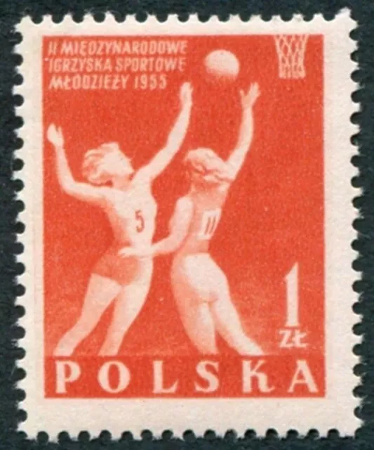 POLAND 1955 1z red-orange SG942 mint MNH FG Second International Games ##W42